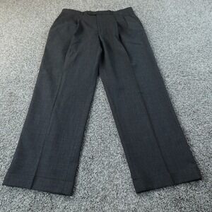 Ralph Lauren Pants Mens 34X29 Gray Wool Chino Trouser Dress Slacks Pleated Cuff